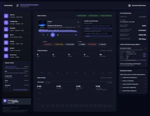 Centova Cast control panel dashboard showing live Icecast hosting radio stream statistics and AutoDJ management